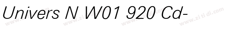 Univers N W01 920 Cd字体转换